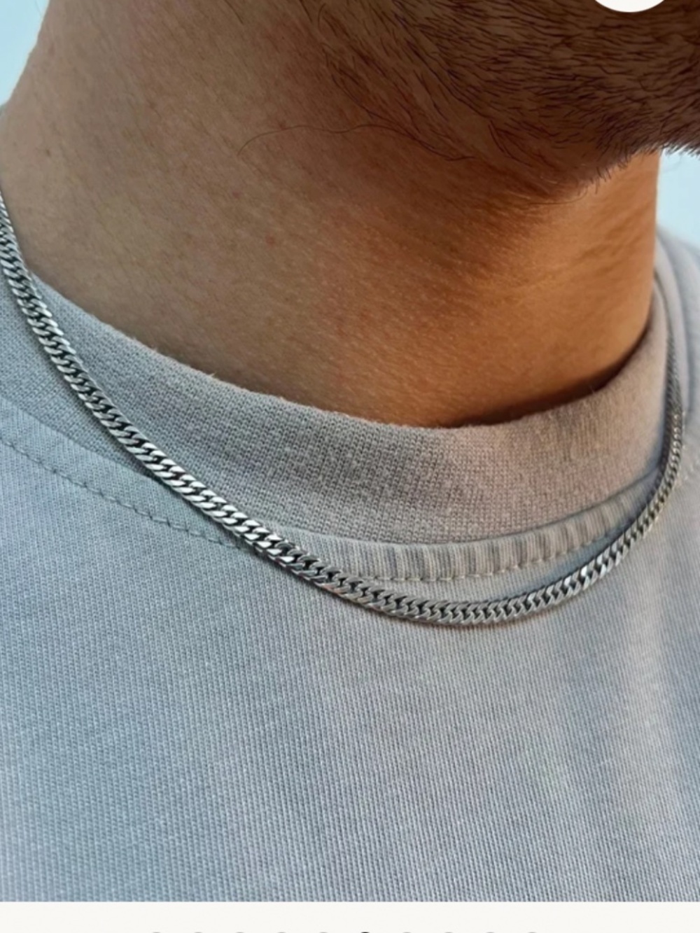 Stainless Steel Diamond Cut Curb Chain Necklace 4mm